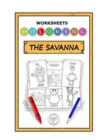 Vista previa - Hojas de trabajo - WORKSHEETS COLORING THE SAVANNAH - Portada