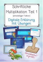 Vorschau - Arbeitsblätter - Interaktive PDF "Schriftliche Multiplikation mit einstelligem Faktor" - Deckblatt
