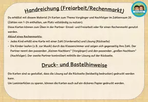 Vorschau - Fördermaterial/Inklusion - Zahlenstrahl, Vorgänger und Nachfolger im Zahlenraum 20 - Tafelmaterial und Rechenmarkt (Klasse 1-2) #schulstartbyextraklasse - Seite 3