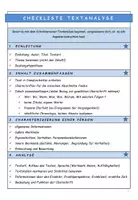 Vorschau - Merkblätter - Deutsch: Checkliste Textanalyse - Seite 1