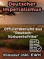 Vorschau - Klassenarbeiten - Klausur: Deutscher Imperialismus, Herero-Nama (inkl. EWH) - Deckblatt