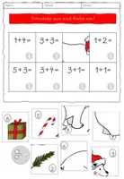 Vorschau - Arbeitsblätter - Rechenpuzzles Weihnachten ZR bis 10 - Seite 1