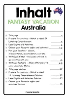 Vorschau - Unterrichtsreihen - AUSTRALIA Fantasy Vacation - Worksheets | Listening, Note taking, Writing, Speaking | Holiday Activity - Seite 3