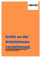 Vorschau - Videos - Kritik an der gesetzlichen Arbeitslosenversicherung - Arbeitsblatt mit Video - Deckblatt