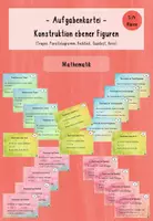 Vorschau - Aufgabenkarten - Aufgabenkartei Konstruktionsaufgaben (Vierecke, Kreis) - Deckblatt