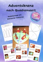 Vorschau - Mal- und Bastelvorlagen - Adventskranz Bastelvorlage Quadrama, 2.-5. Klasse - Deckblatt