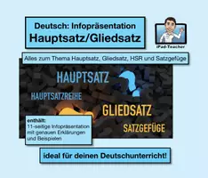 Vorschau - Stundenentwürfe - DEUTSCH: Infopräsentation zu Hauptsatz Gliedsatz - Deckblatt