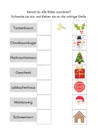 Vorschau - Arbeitsblätter - Wort-Bild-Zuordnung Weihnachten - Deckblatt