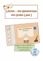 Vorschau - Arbeitsblätter - Materialpaket Interaktiv und offene Fragen - Löcher - die Geheimnisse von Green Lake Fragen mit Lösungen - Deckblatt