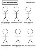 Vorschau - Arbeitsblätter - Los hombres de palo: Partes del cuerpo y descripción física - Seite 1