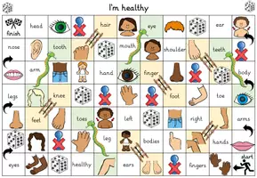 Vorschau - Spiele - Snakes and ladders: I'm healthy / Body parts (2. Klasse) Playway - Seite 2