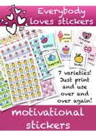 Aperçu - Matériel pour travaux manuels / dessin - FREEBIE English motivations stickers primary school - Page de couverture