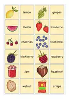 Aperçu - Jeux - food and drinks English Anglais matching cards game - Page 3