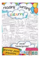 Aperçu - Feuilles d'exercices - Read and colour - prepositions - Page de couverture