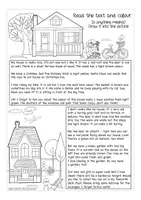Aperçu - Feuilles d'exercices - Read and colour - prepositions - Page 1
