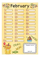 Aperçu - Matériel pour travaux manuels / dessin - Birthday calendar English Anglais - Page 2