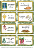 Aperçu - Apprentissages en autonomie - Christmas English / Anglais speaking prompts - Page 1
