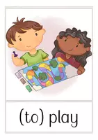 Aperçu - Jeux - vocabulary for playing games flash cards English - Page 1