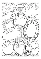 Aperçu - Feuilles d'exercices - love letter to myself English Valentine´s Day sketchnotes - Page 1