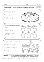 Aperçu - Feuilles d'exercices - read + colour spring / Easter - Page 2