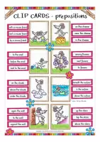 Aperçu - Jeux - prepositions English Anglais clip cards - Page 2