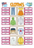 Aperçu - Apprentissages en autonomie - clothes American English clip cards - Page 3
