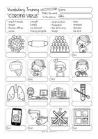 Aperçu - Feuilles d'exercices - English vocabulary training Corona - Page 1
