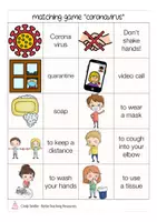 Aperçu - Jeux - Corona Clovid-19 English Anglais matching cards - Page 1