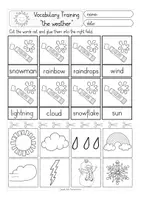 Aperçu - Matériel pour travaux manuels / dessin - weather English Cut & Glue worksheets Anglais - Page 2