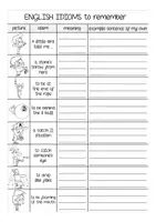 Aperçu - Feuilles d'exercices - English idioms worksheets / workbook - Page 3
