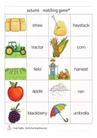 Aperçu - Jeux - autumn / fall English Anglais matching cards - Page 2
