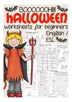 Aperçu - Feuilles d'exercices - Halloween English Anglais worksheets - Page de couverture