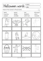 Aperçu - Feuilles d'exercices - Halloween English Anglais worksheets - Page 1