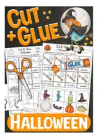 Aperçu - Feuilles d'exercices - Halloween English Anglais Cut & Glue worksheets - Page de couverture