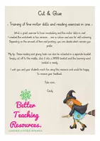 Aperçu - Feuilles d'exercices - Halloween English Anglais Cut & Glue worksheets - Page 1