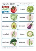 Aperçu - Jeux - vegetables Domino game English Anglais - Page 1