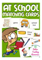 Aperçu - Jeux - school things matching cards English Anglais - Page de couverture