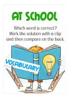 Aperçu - Apprentissages en autonomie - school things clip cards English Anglais - Page 1
