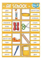 Aperçu - Apprentissages en autonomie - school things clip cards English Anglais - Page 2