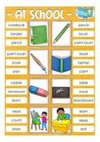 Aperçu - Apprentissages en autonomie - school things clip cards English Anglais - Page 3