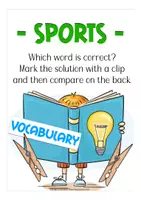Aperçu - Jeux - Sports English clip cards Anglais - Page 1