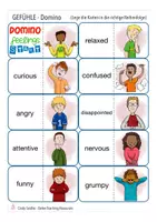 Aperçu - Jeux - feelings and emotions English domino game Anglais - Page 1
