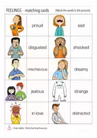 Aperçu - Jeux - feelings and emotions English Anglais matching cards - Page 3