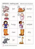 Aperçu - Jeux - opposites English Anglais matching cards - Page 2