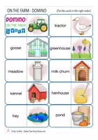 Aperçu - Jeux - FARM animals tools and more DOMINO English Anglais - Page 1