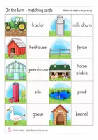 Aperçu - Jeux - on the farm English matching cards game Anglais - Page 3
