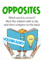 Aperçu - Jeux - opposites / antonyms clip cards English Anglais - Page 1