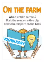 Aperçu - Cartes / Images - on the farm English clip cards Anglais - Page 1
