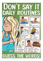 Aperçu - Cartes d'exercices - daily routines game English Anglais (Don´t say it!) - Page de couverture