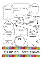 Aperçu - Feuilles d'exercices - Sich gegenseitig vorstellen - Grundschule / Deutsch / DAZ - Page de couverture